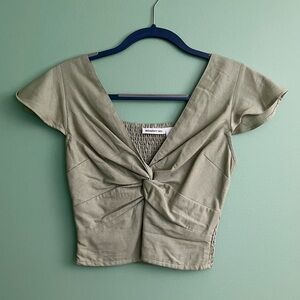 Midnight Sky Twist Front Crop Top